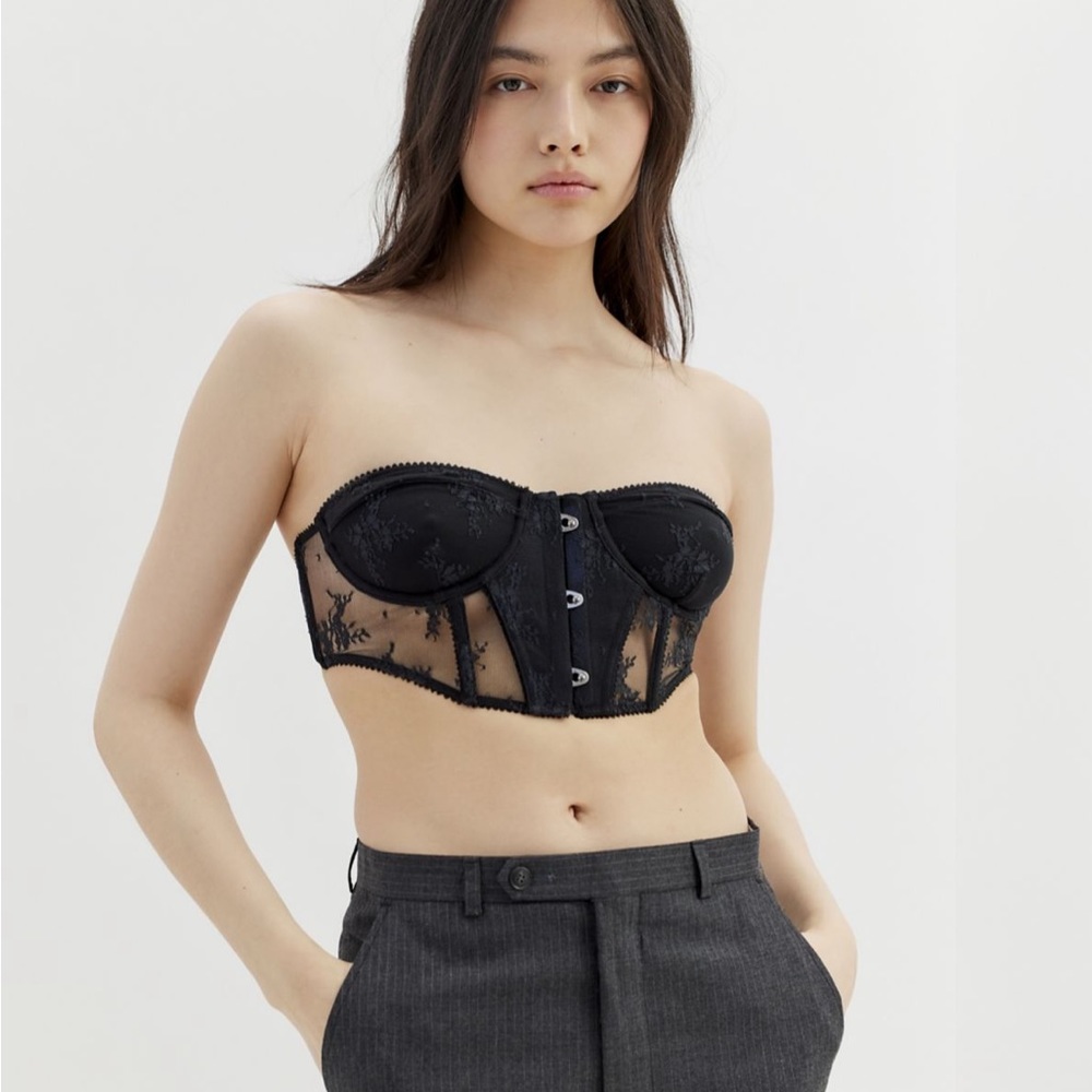 NWT UO Corset Lace Cropped Mini Top